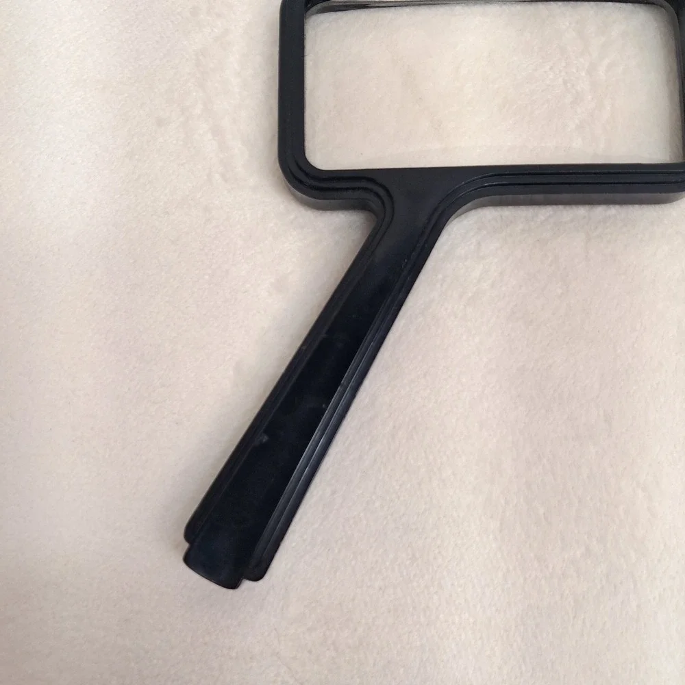 Vintage Bausch & Lomb Optical CO Rectangular Reading Magnifying Glass Black